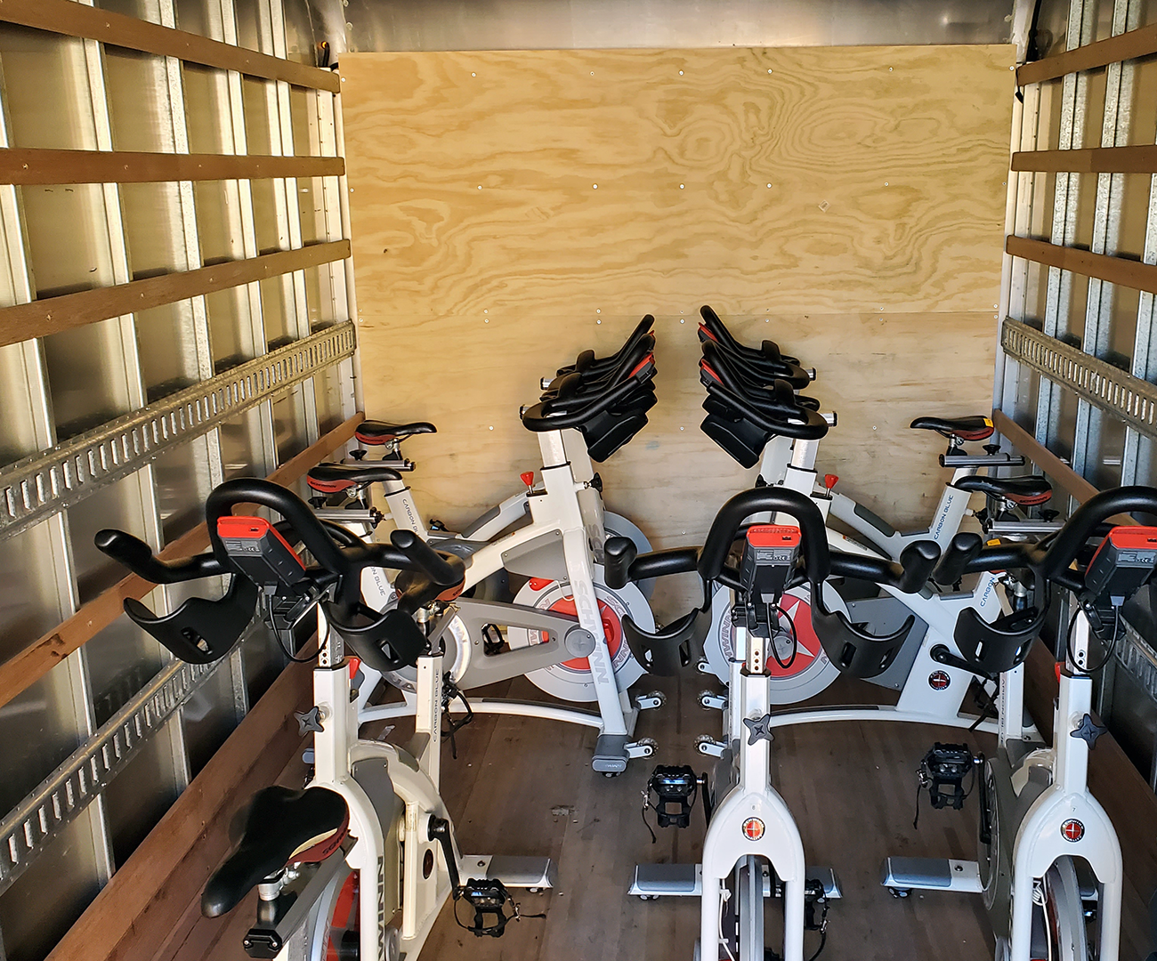Indoor exercise bikes for group cycling classes